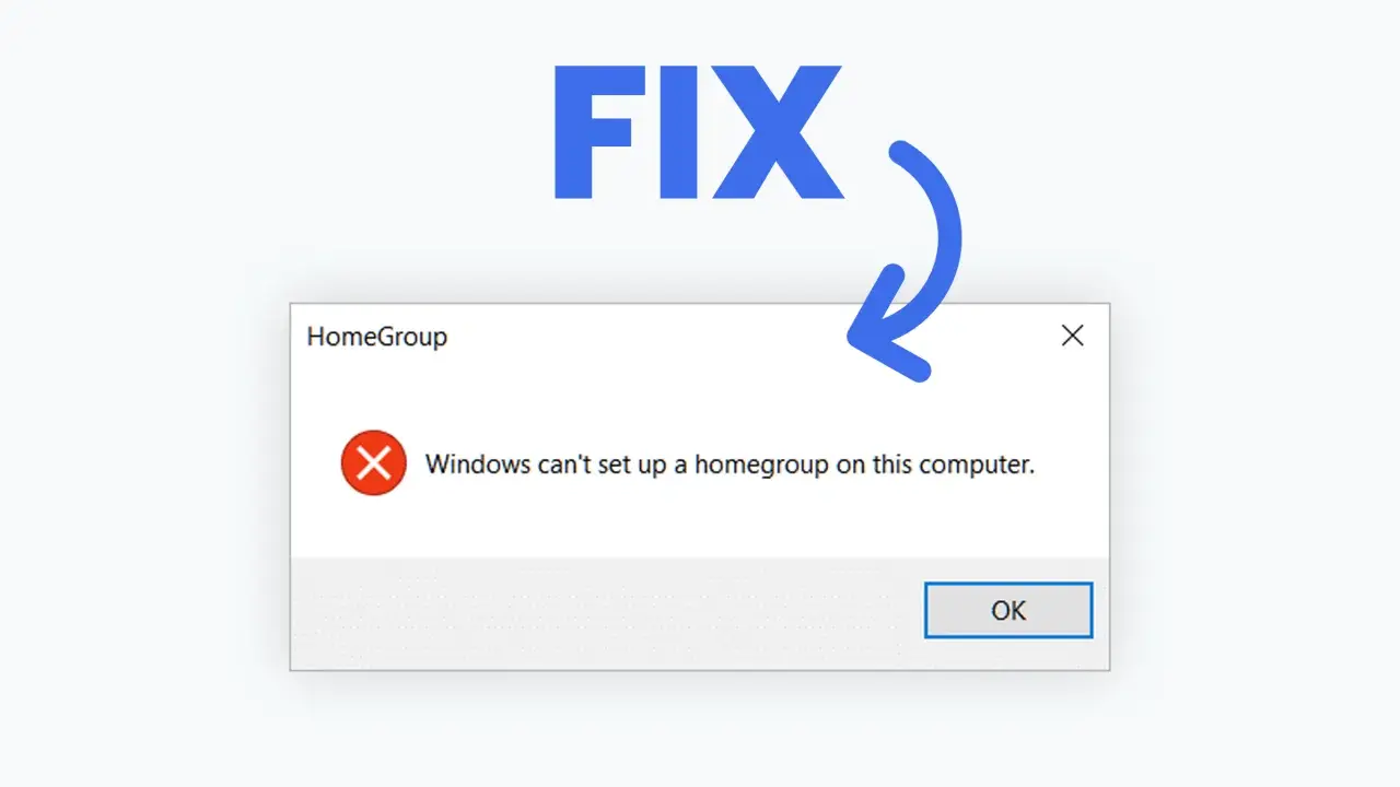 Fehlermeldung: Windows kann keine Arbeitsgruppe einrichten. Ein FIX ist nötig.