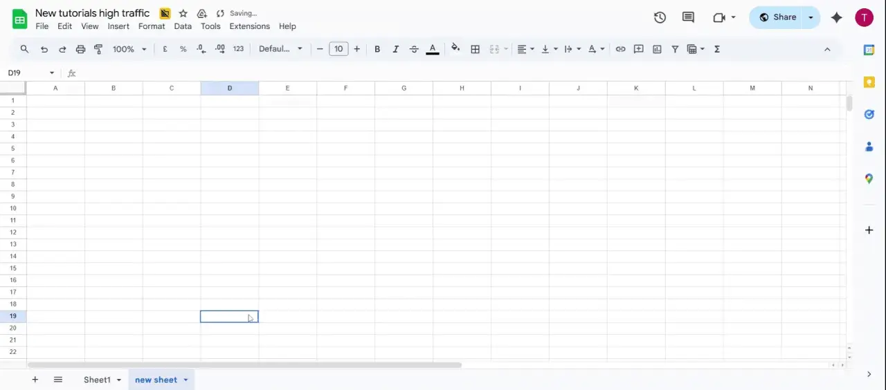 Leere Tabellenkalkulation, bereit für Daten. Hier kann man leicht den **excel wechseln** und neue Informationen eingeben.