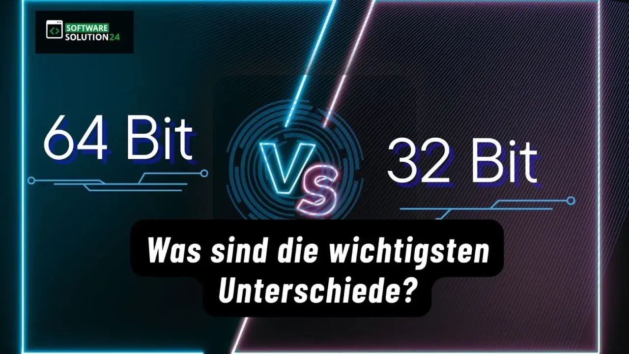 Gegenüberstellung von 64 Bit und 32 Bit: Was sind die wichtigsten Unterschiede? Logo "SOFTWARE SOLUTION24".