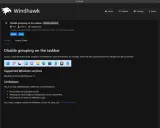 Windhawk-Tool für Windows 11: Deaktiviert Gruppierung auf der Taskleiste, zeigt separate Fenster an.