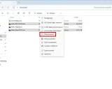 Im Download-Ordner wird der Pfad kopiert. Die Option "Pfad kopieren" ist ausgewählt.