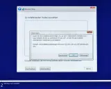 Windows Setup: Zu installierenden Treiber auswählen. Ein Fenster zeigt, dass ein Treiber für die Windows 11 Installation fehlt.