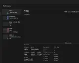 Windows Task Manager zeigt CPU-Auslastung, Speicher, Festplatte und GPU. Der "Up time" beträgt 3:09:33:50.