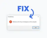 Fehlermeldung: Windows kann keine Arbeitsgruppe einrichten. Ein FIX ist nötig.