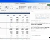 ChatGPT analysiert eine Excel-Tabelle mit Finanzdaten, um eine Brücke von EBITDA zu Free Cashflow zu erstellen.