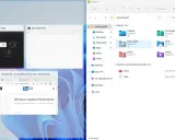 Windows 11 zeigt geöffnete Programme an. Hier wird gezeigt, wie man die Funktion "Windows 11 Fenster anordnen deaktivieren" kann, um die Übersicht zu behalten.