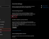 Windows-Einstellungen: Zwischenablage anzeigen. Der Verlauf ist deaktiviert.