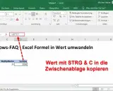 Excel: Formel "=B7*C7" wird in Zelle D7 angezeigt. Der Wert 2500 wird mit STRG+C in die Zwischenablage kopiert.