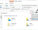 Der Windows Explorer zeigt die Suche nach "Riesig (>4 GB)" an. So kann man große Dateien finden.