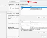 Fenster "Umgebungsvariablen" in Windows 11 zeigt Benutzer- und Systemvariablen an, z.B. den Pfad.