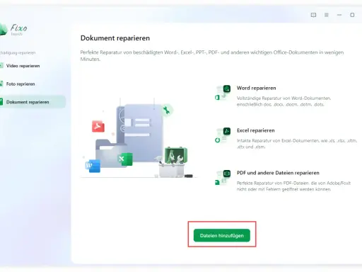 Dokumentenreparatur-Software. Repariert Word, Excel und PDF. Ideal, wenn Sie Probleme haben, Ihre Excel-Dateien zu öffnen.
