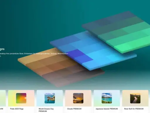 Windows-Designs: Entdecke vielfältige Hintergrundbilder und Akzentfarben für deinen Desktop. Wähle aus vielen tollen Optionen, um deinen PC zu personalisieren.