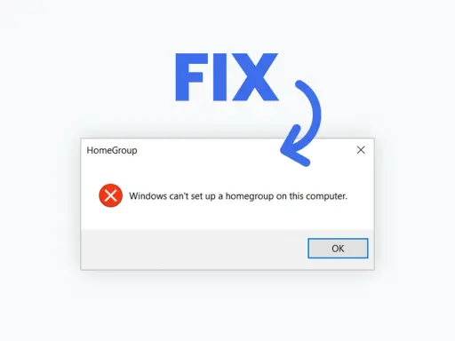 Fehlermeldung: Windows kann keine Arbeitsgruppe einrichten. Ein FIX ist nötig.