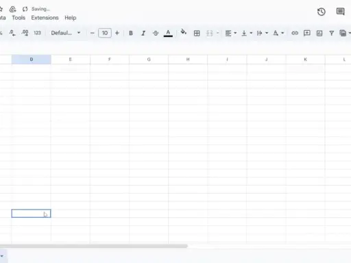 Leere Tabellenkalkulation, bereit für Daten. Hier kann man leicht den **excel wechseln** und neue Informationen eingeben.