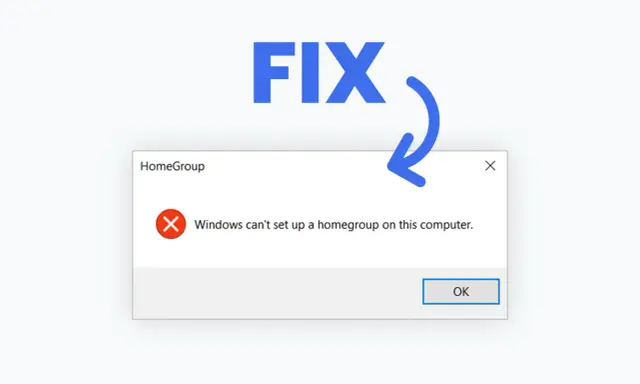 Fehlermeldung: Windows kann keine Arbeitsgruppe einrichten. Ein FIX ist nötig.