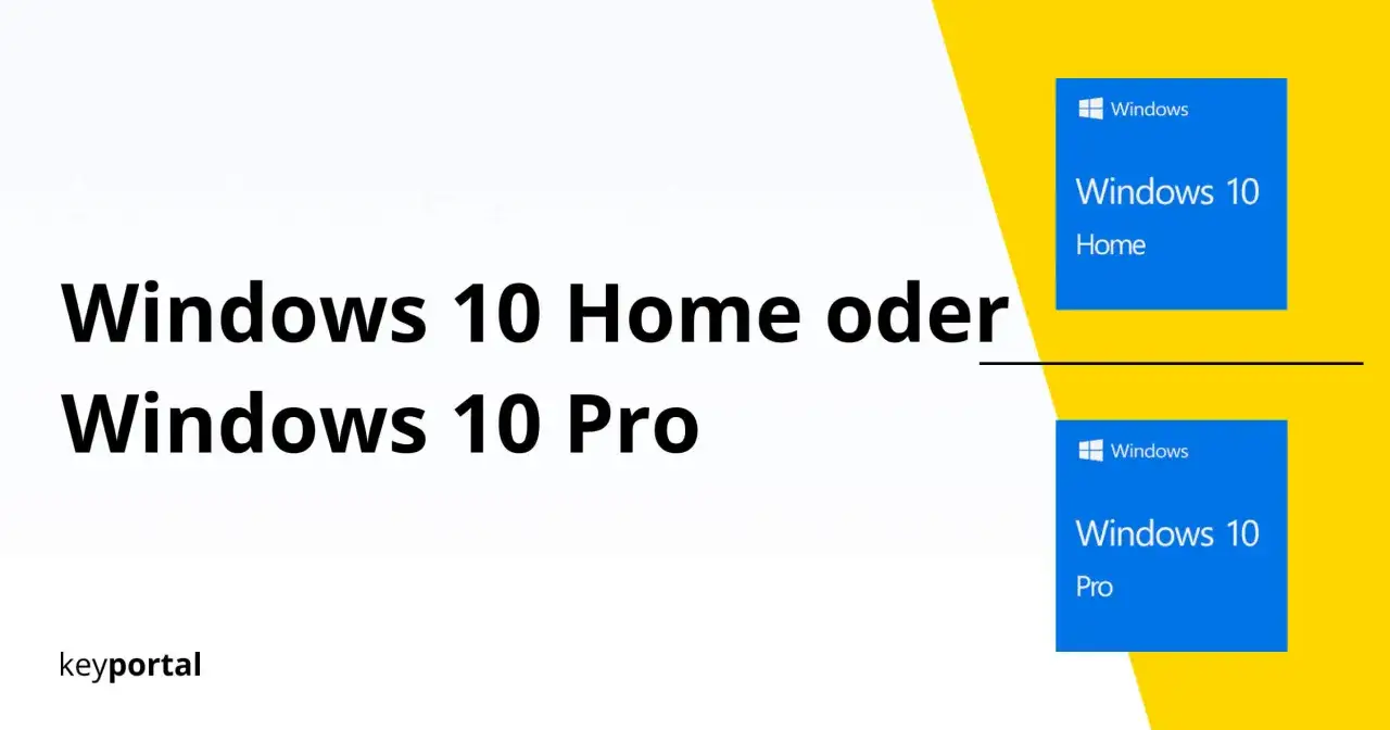 Vergleich von Windows 10 Home und Windows 10 Pro. Die Wahl hängt von deinen Bedürfnissen ab.