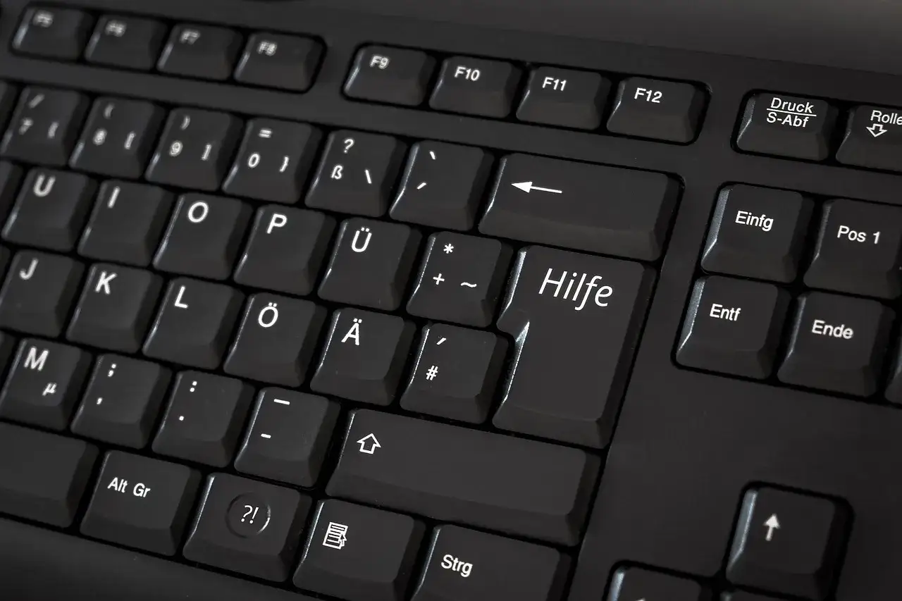 Tastatur mit der 